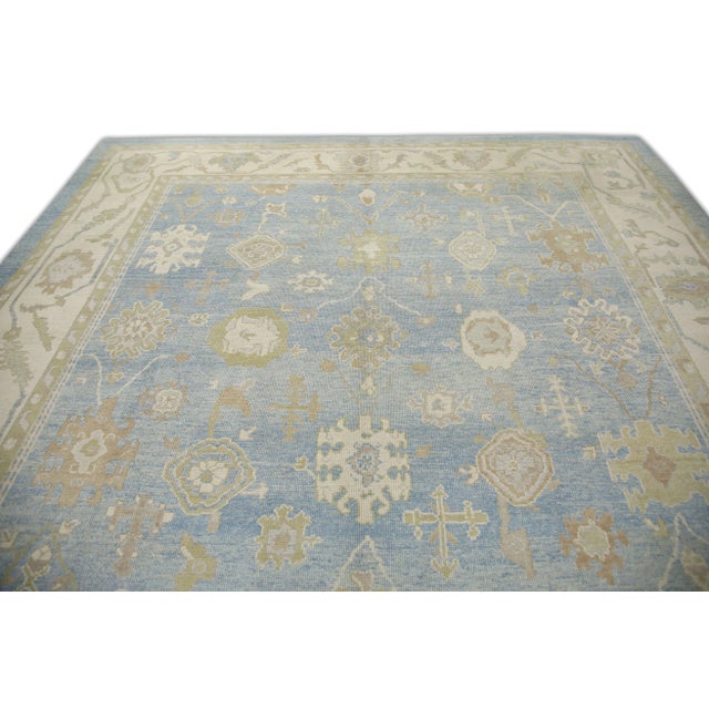 Early 21st Century Modern Turkish Oushak Rug 10'7" x 14'8" For Sale - Image 5 of 7