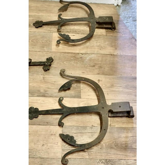 Early 19th Century Double Castle Door Hinges, Set of 11 For Sale - Image 12 of 15