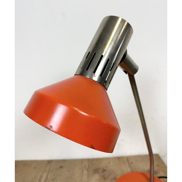 1960s Vintage Orange East German Table Lamp from Aka Electric, 1970s For Sale - Image 5 of 18