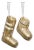 Après Ski Boot Holiday Ornaments in Gold, Assorted Set of 6 Pieces For Sale