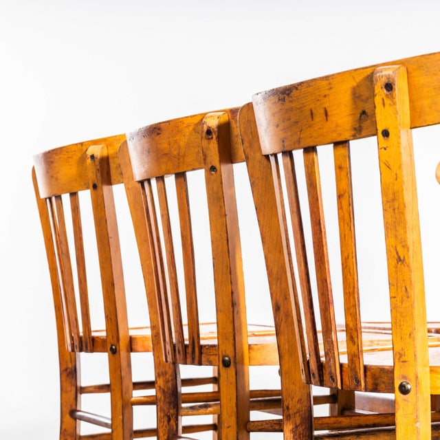 Wood Vintage Farmhouse Dining Chair, 1950s, Set of 6 For Sale - Image 7 of 14