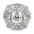 Contemporary Mid Century Gia 1.80 Carat Diamond 14k White Gold Cocktail Ring, Size 5.25 For Sale - Image 3 of 6