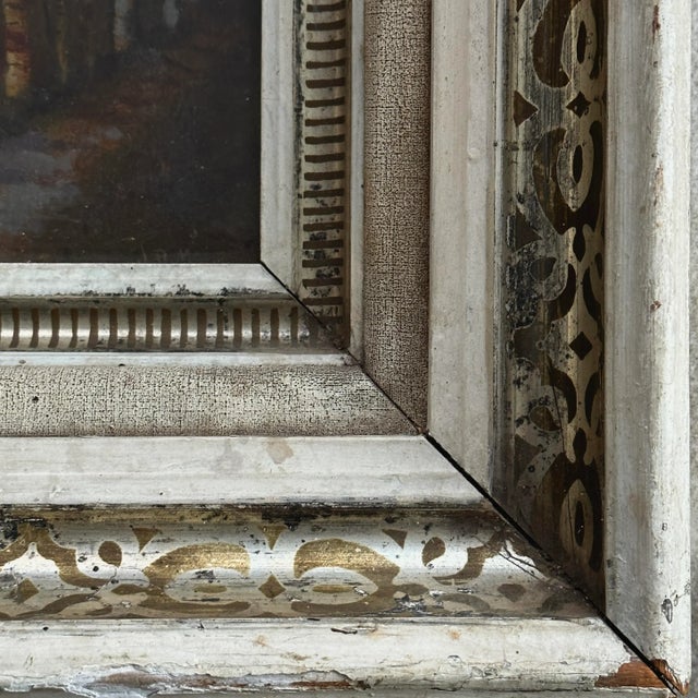 Antique Impressionist Winter Landscape With Birch Trees, Signed (C. 1920, Gouache on Board) For Sale - Image 4 of 8