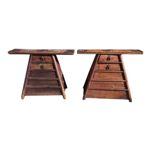 Antique Qing Style Chinese Barber Stool - Pair