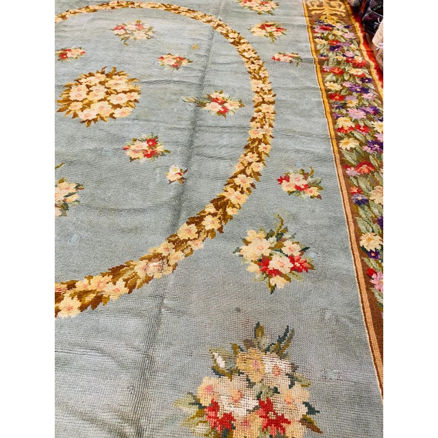 1900 Size European Franch Design Savonnerie Rug. For Sale - Image 9 of 11