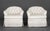 Pair of Button-Tufted White Upholstered Swivel Barrel Back Chairs. 27.5" H x 31" W x 28" D; seat: 18" H. Provenance: From...