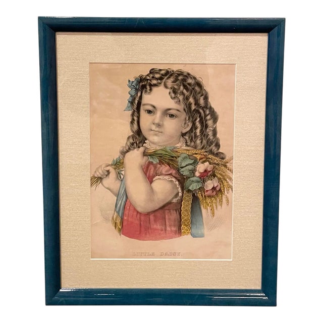 Antique Currier & Ives Hand Colored Lithograph “Little Daisy” For Sale