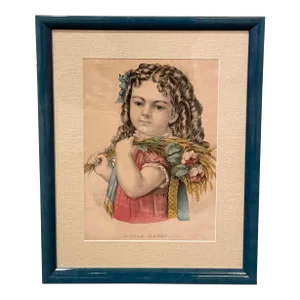 Antique Currier & Ives Hand Colored Lithograph “Little Daisy”