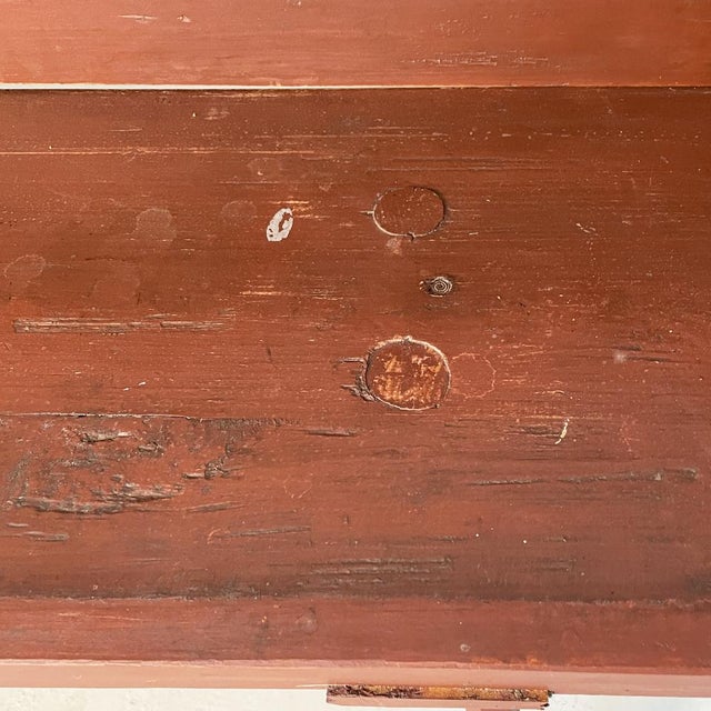 Art Deco Italian Bench in Red Wood, 1930s For Sale - Image 9 of 18