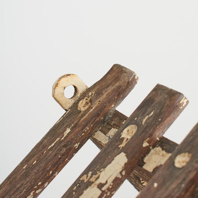 Vintage Wooden Luggage Wall Coat and Hat Rack, 1950s For Sale - Image 10 of 11
