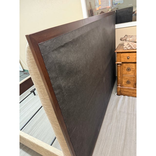 Wood Eastern King Hickory Chair Company Kim Upholstered Bed Frame For Sale - Image 7 of 12