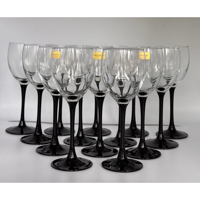 Vintage Arcoroc France Art Deco Revival Wine Glasses - 14 For Sale - Image 10 of 10