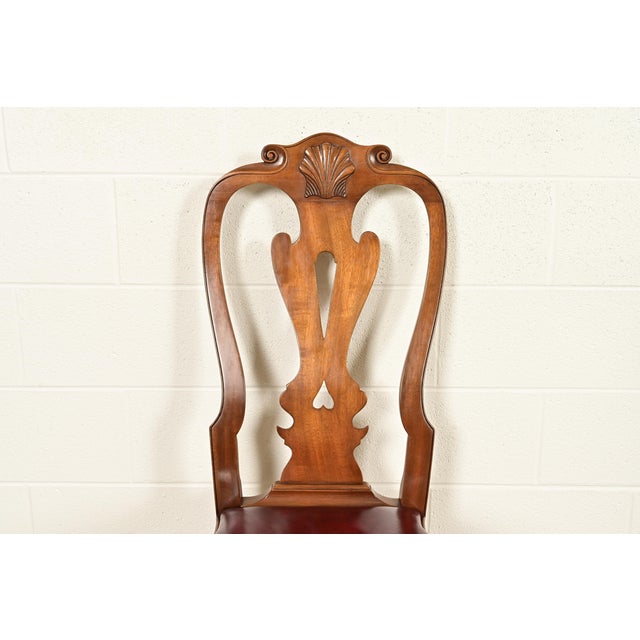 Wood Kittinger Georgian Carved Mahogany Side Chairs or Dining Chairs, Pair For Sale - Image 7 of 16