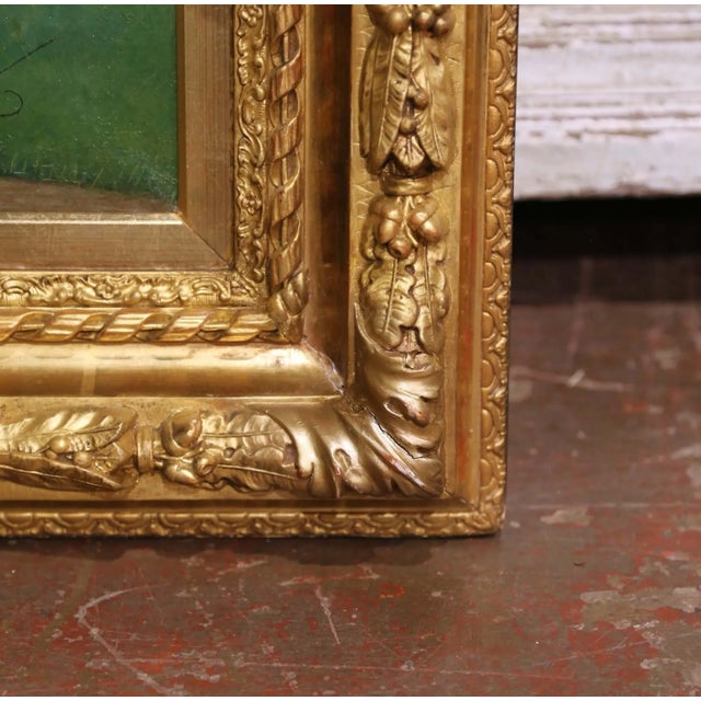 Early 20th C. Oil on Canvas Horse Painting in Gilt Frame by Thomas Toher, 1925 For Sale - Image 9 of 11