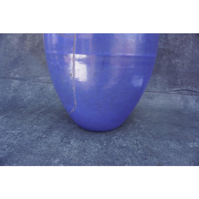 Early 20th Century Early 20th Century Cobalt Blue Bauer Oil Jar For Sale - Image 5 of 7