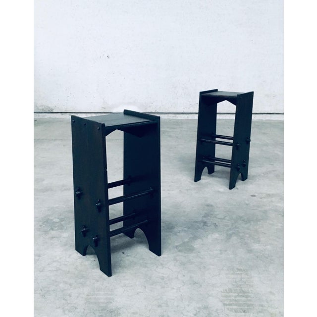 Arts and Crafts Handmade Bar Stools, France, 1920s, Set of 2 For Sale - Image 18 of 18