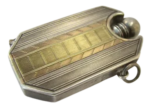 French Deco Silver Gold Perfume Emery Chatelaine