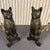 This fabulous pair of Black Cat Iron Andirons was made in Nashville, by the Tennessee Chrome Plate Co. probably in the...