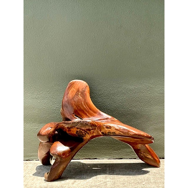 Vintage Organic Form Wood Accent Chair For Sale - Image 4 of 18