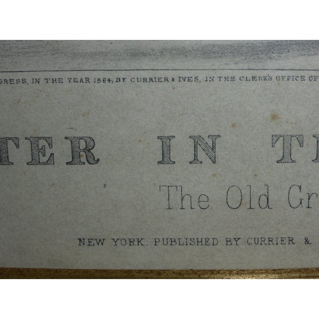 Winter in the Country: The Old Grist Mill Print by Currier & Ives For Sale - Image 9 of 9
