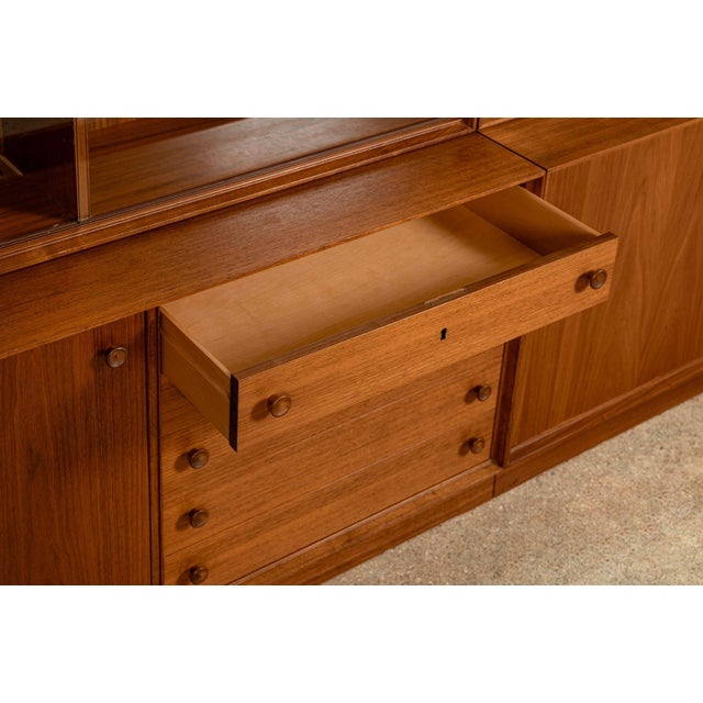 Wood Pair of Swedish Mid-Century Modern Teak Bookcase Display Cabinets, 1960s For Sale - Image 7 of 18