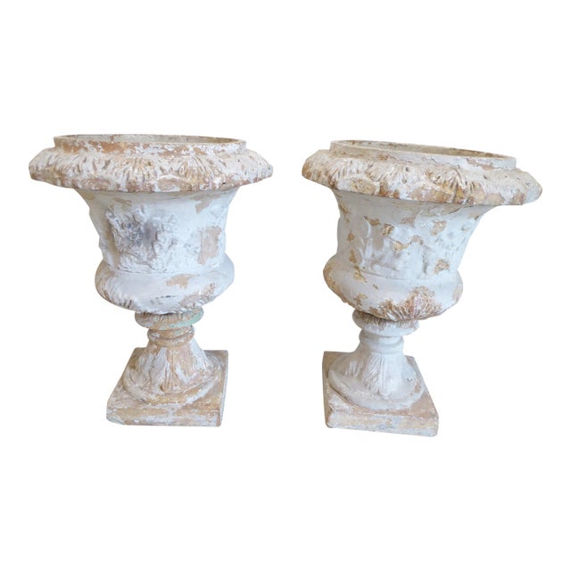 19th Century French Terracotta Urns - A Pair For Sale