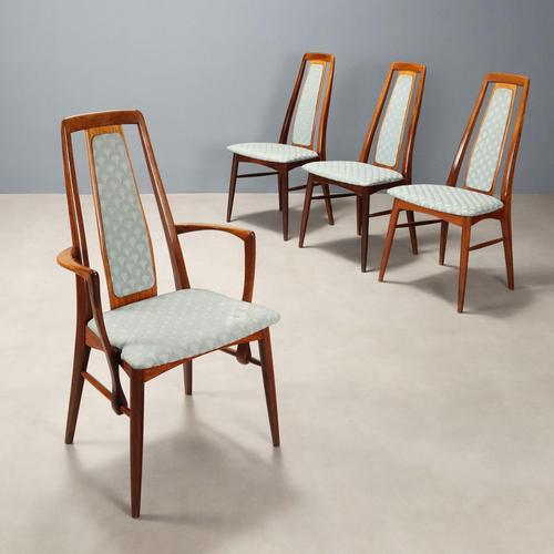 Vintage Upholstered Wood Chairs, Northern Europe, 1960s, Set of 4 For Sale - Image 10 of 10
