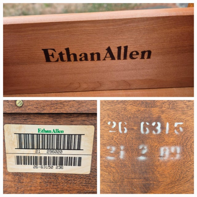 1989 Ethan Allen French Country Style Flip-Top Server Sideboard Buffet Bar Cabinet For Sale - Image 12 of 15