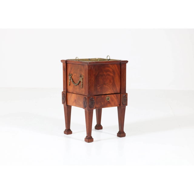 Antique Dutch Mahogany Louis XVI Wine Cooler, 1790s For Sale - Image 5 of 10