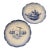 Early 19th Century German Rococo Blue and White Plates a Pair For Sale