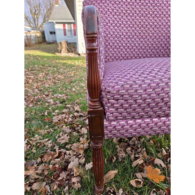 Vintage American of Martinsville Armchair in 'Thistle' Fabric - Style 01019-925 For Sale In Indianapolis - Image 6 of 11