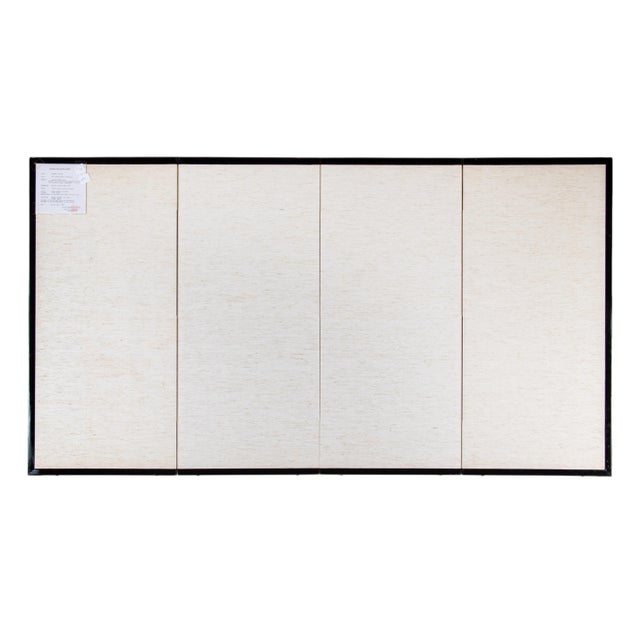 Japanese Gold Leaf Iris Four-Panel Folding Screen After Ogata Kōrin For Sale - Image 9 of 11