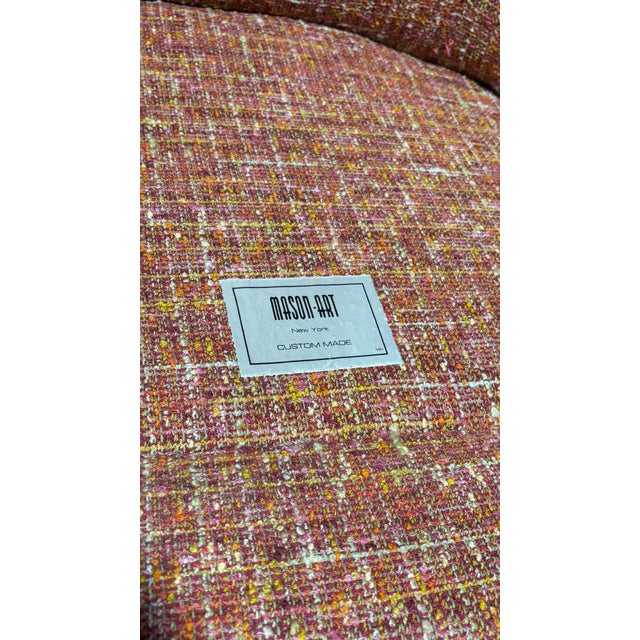 Pair of Sensational Pink Chenille Club Chairs For Sale In Philadelphia - Image 6 of 10