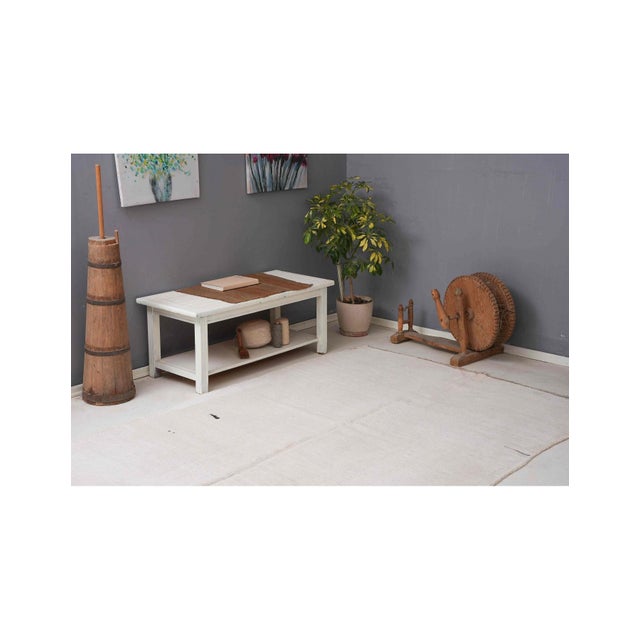 1960s Vintage Hemp Modern Kilim Rug - 6`0" X 9`2" For Sale - Image 5 of 6