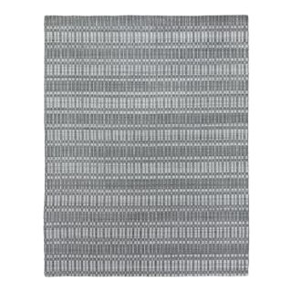 Exquisite Rugs Caudry Hand Loom Wool Dark Gray - 8'x10' For Sale