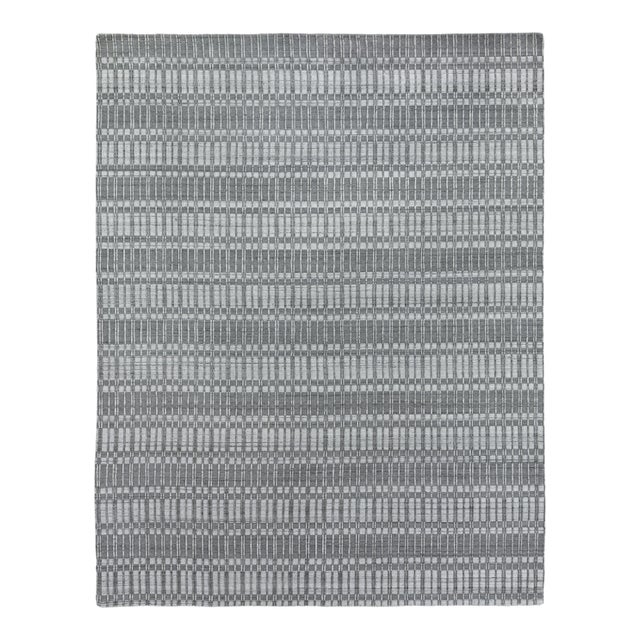 Exquisite Rugs Caudry Hand Loom Wool Dark Gray - 8'x10' For Sale
