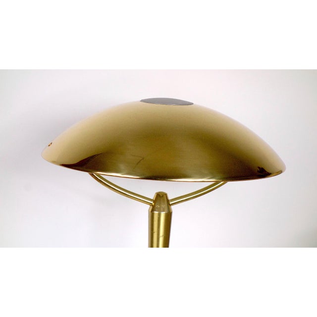 Vintage Halogen Brass Mushroom Table Lamp from Sölken Leuchten, 1970s, in Very Good conditions. Designed 1970 to 1979 This...