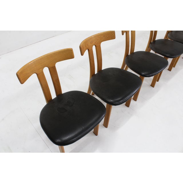 Vintage T-Shaped Dining Chairs, 1960s, Set of 6 For Sale - Image 9 of 13