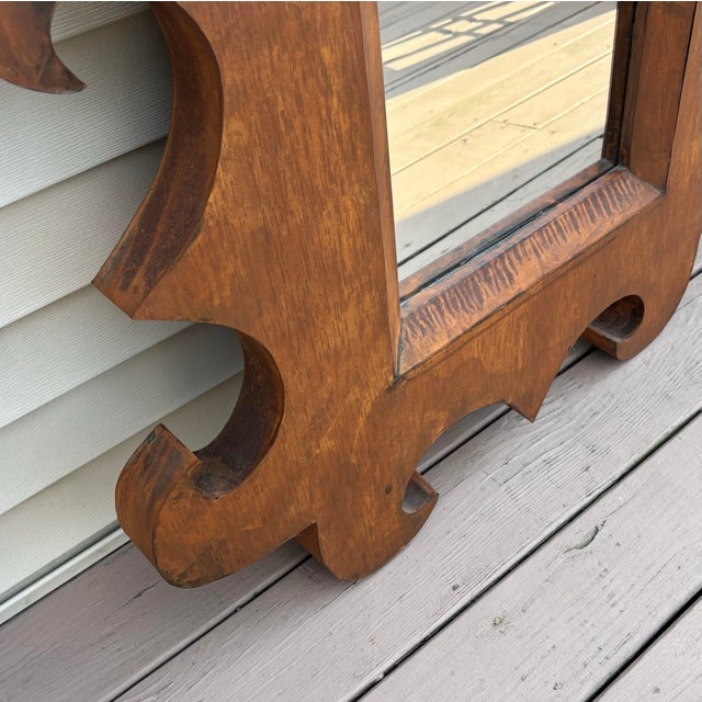 Early 21st Century Folk Art Metal Industrial Mirror For Sale - Image 5 of 9