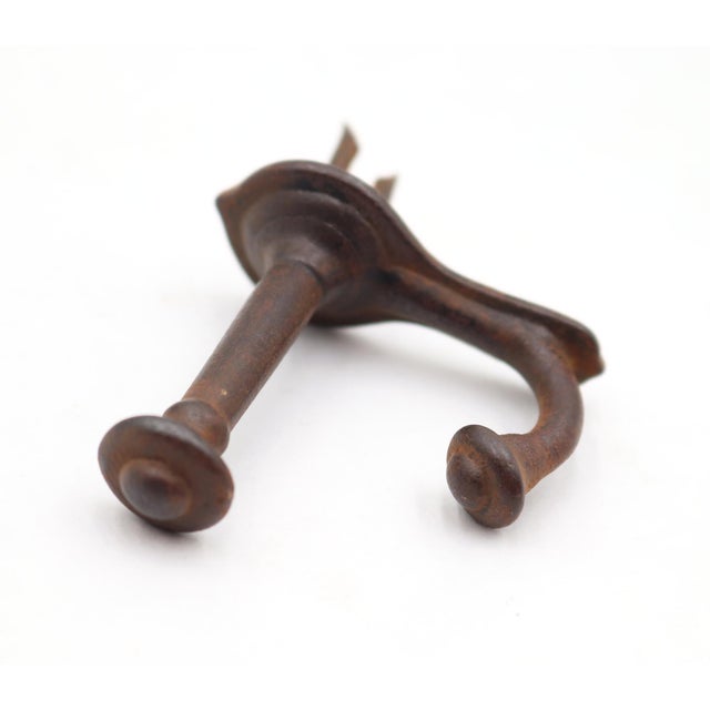 Late 19th Century Cast Iron Tack End Wall Hook For Sale - Image 4 of 5