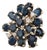 4.73ctw Blue Sapphire Diamond Cluster Ring 14k Yellow Gold Size 7 Cocktail For Sale
