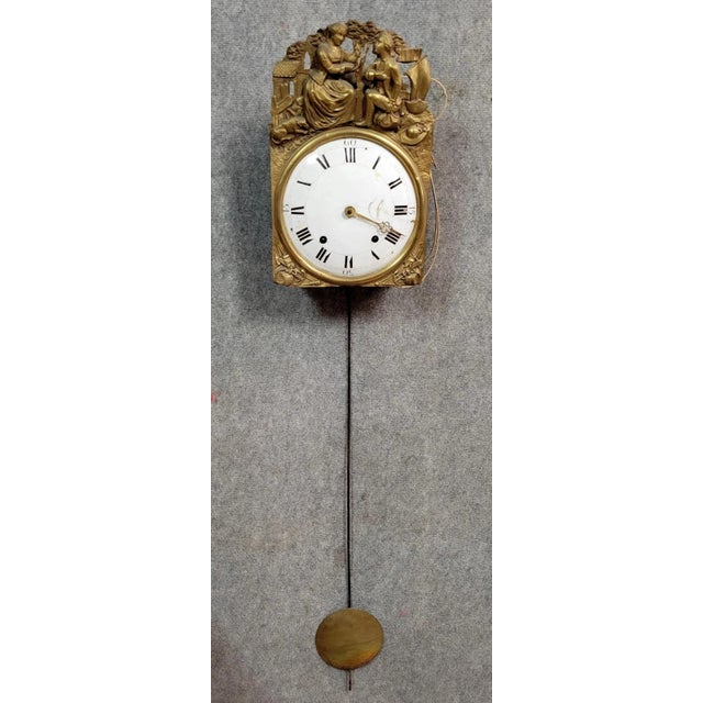 Comtoise Clock Movement in Repoussé Copper, 19th Century For Sale - Image 3 of 3