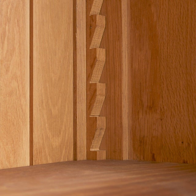 Monumental Spanish Sandblasted Oak Cabinet, 1940s For Sale In Chicago - Image 6 of 11