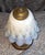 Vintage Table Lamp with Metal Base and Relief Glass Shade, 2000s For Sale - Image 6 of 7