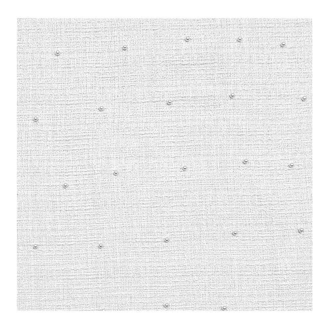Vintage Hollywood Regency Voyage Maison Pearl Embellished Snow Boucle Tweed Fabric- 4 Yards For Sale