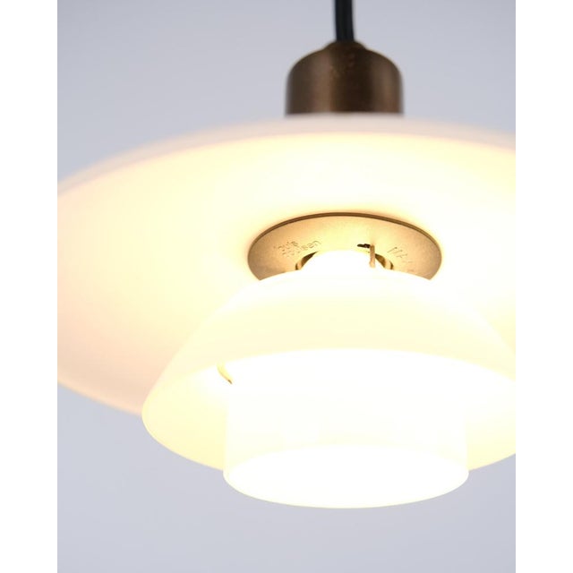 Metal Pendant Lamp in Burnished Brass and Opal Glass by Poul Henningsen for Louis Poulsen For Sale - Image 7 of 10