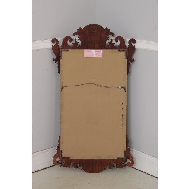 Henkel Harris Chippendale Mahogany Wall Mirror For Sale - Image 13 of 15