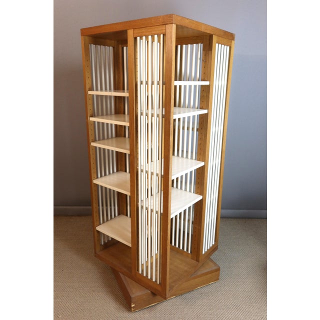 Large Rotating Bookcase, 1970s For Sale - Image 11 of 13