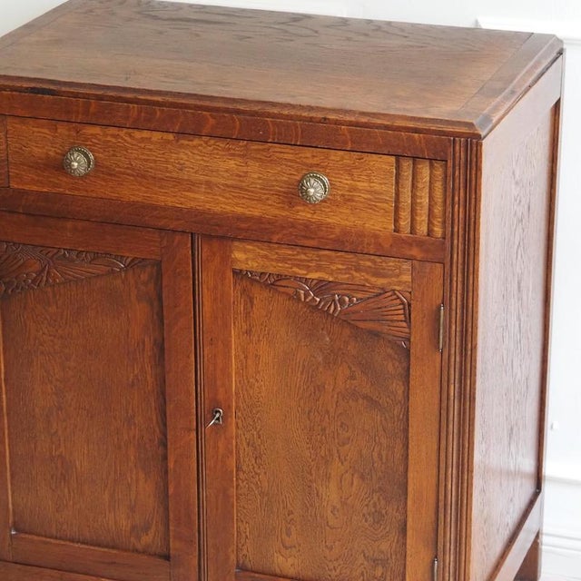 Vintage Art Deco Oak Chest of Drawers, 1930 For Sale - Image 4 of 15