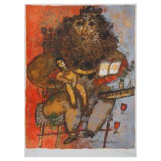 Theo Tobiasse, David and Solomon, 20th-Century, Original Lithograph For Sale